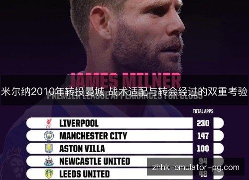 米尔纳2010年转投曼城 战术适配与转会经过的双重考验